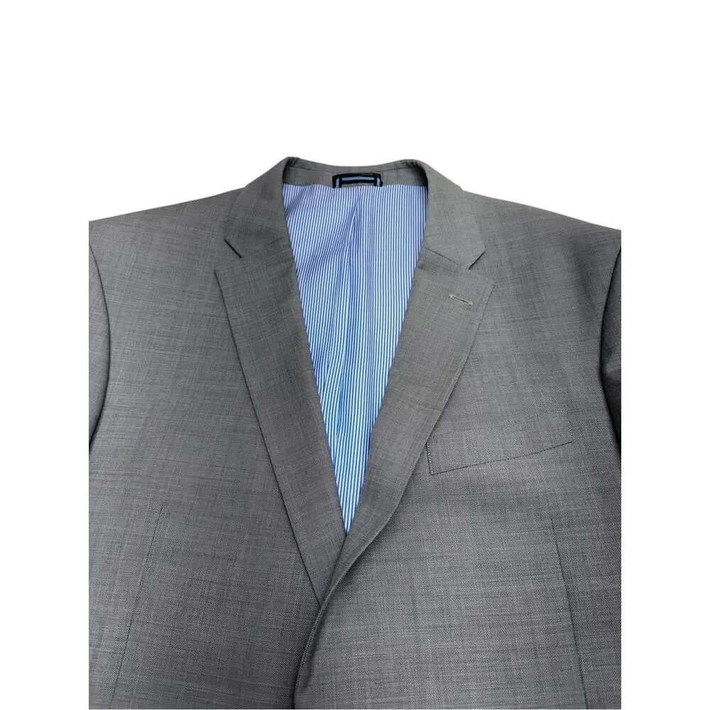 TOMMY HILFIGER Men’s 44L Gray Double Vent Sport Coat Blazer